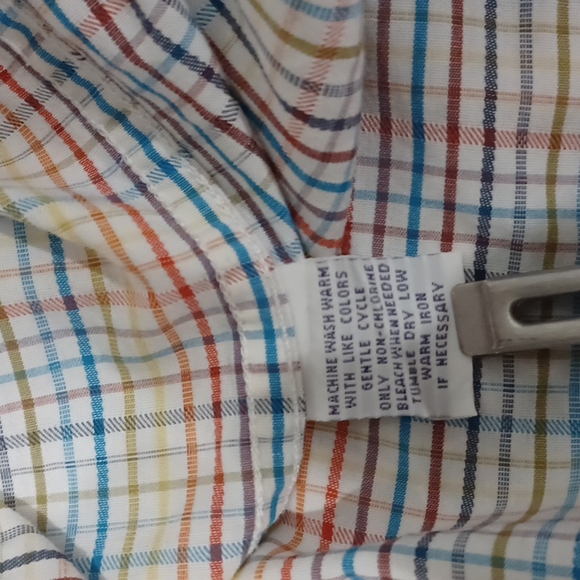 Allan Flusser 2XL(mislabeled as XL) Men's multicolor checked shirt - Picture 5 of 6